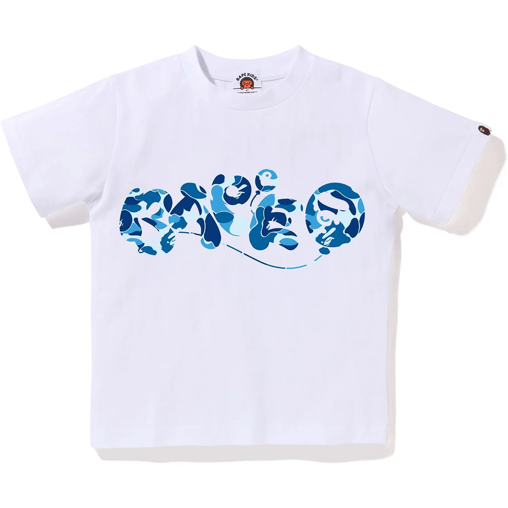 ABC CAMO BAPE BALLOON TEE KIDS White X Blue