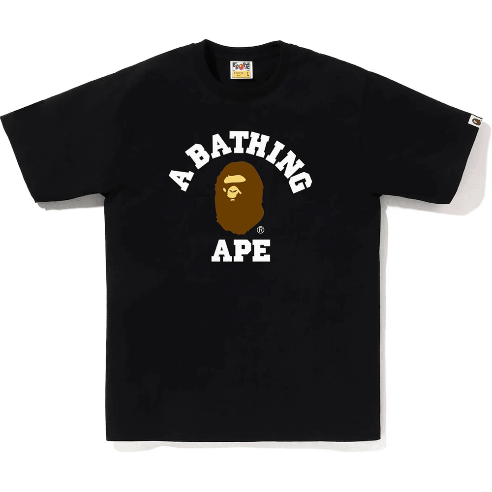 Męska Czarna Koszulka BAPE College