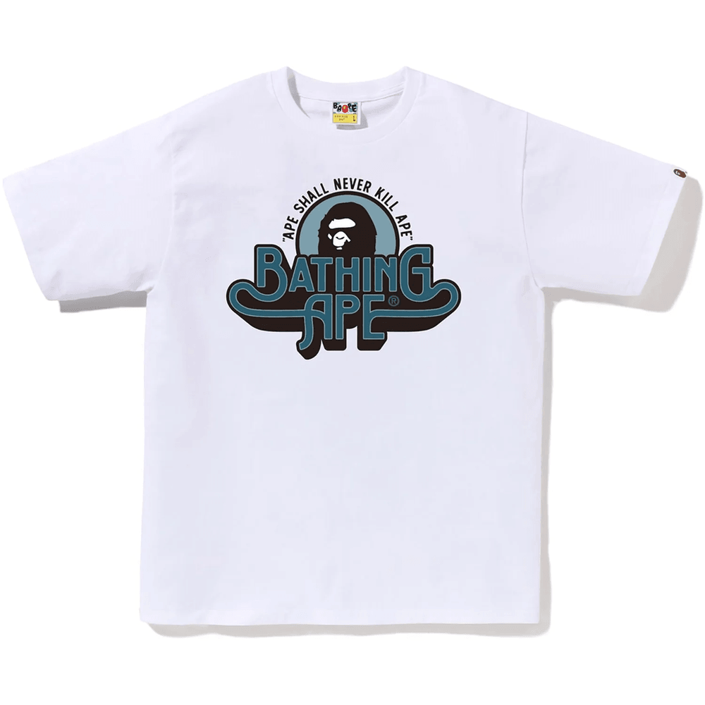 Bape Genuine Garment Logo Majica S Kratkimi Rokavi Moška Bela