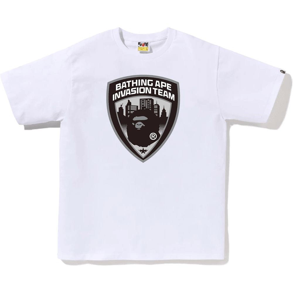 Bape Varnostna Emblem Majica Moška Bela