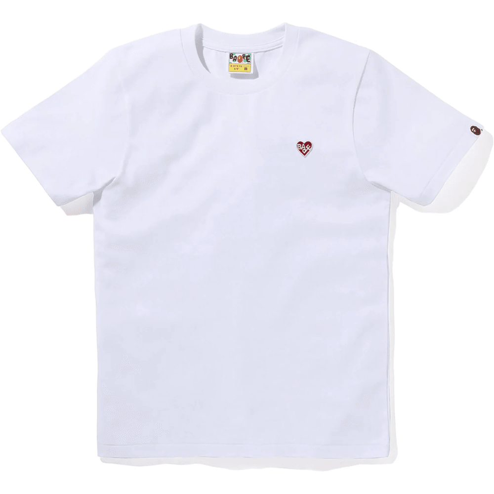 Majica BAPE Heart One Point, ženska, Bela