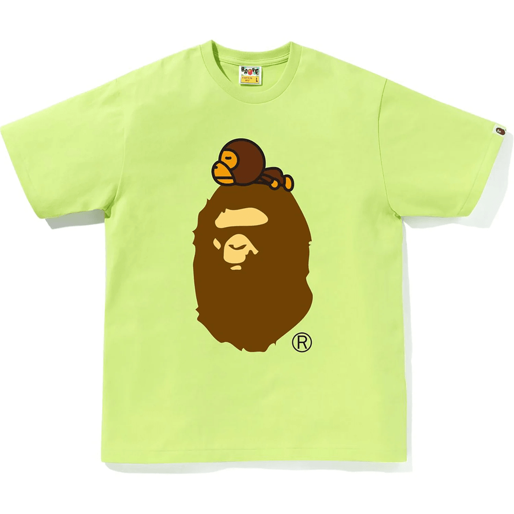 BAPE Milo Egy Nagy Majmon Póló Férfi Világoszöld