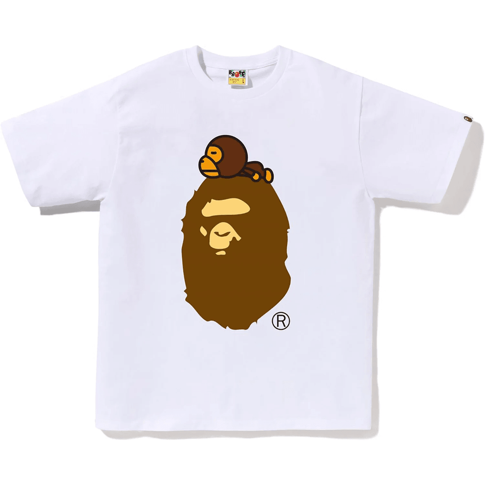 Bape Milo A Big Ape Mintájú Fehér Férfi Pólón