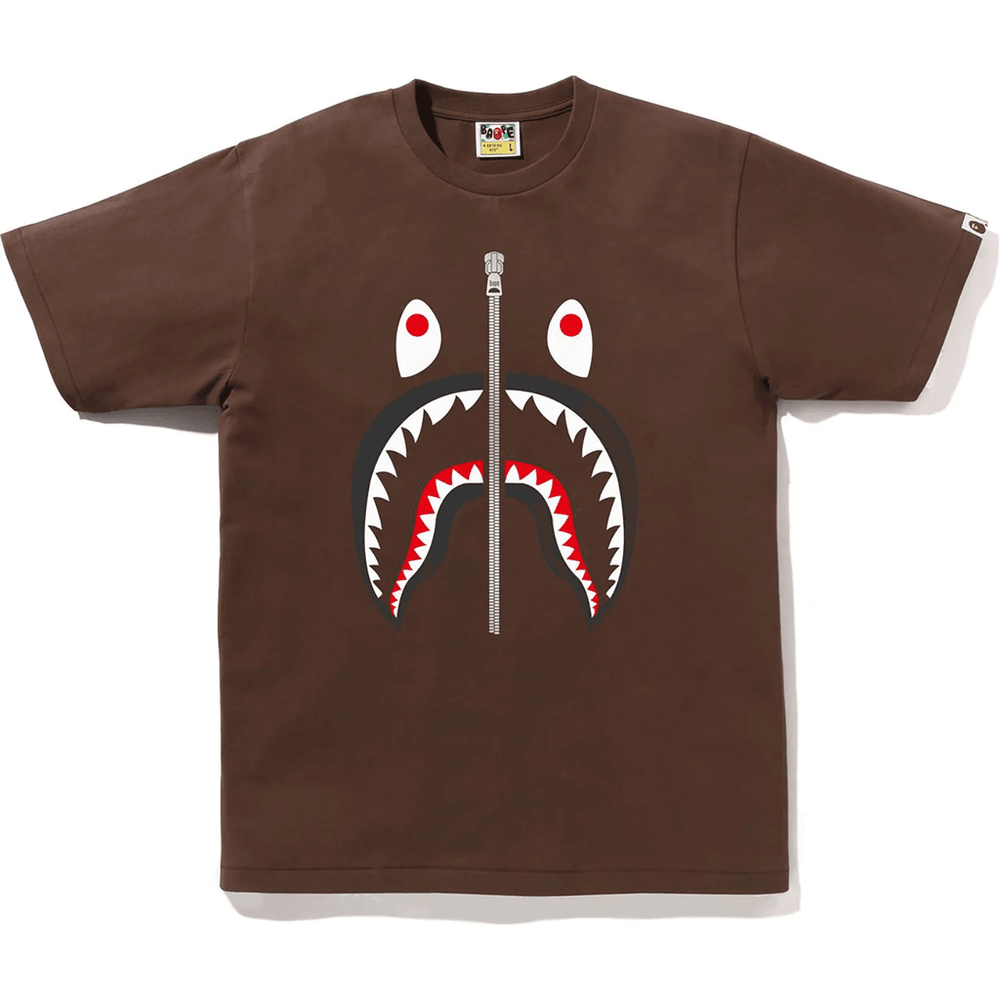 Bape Cápás Póló Férfi Barna