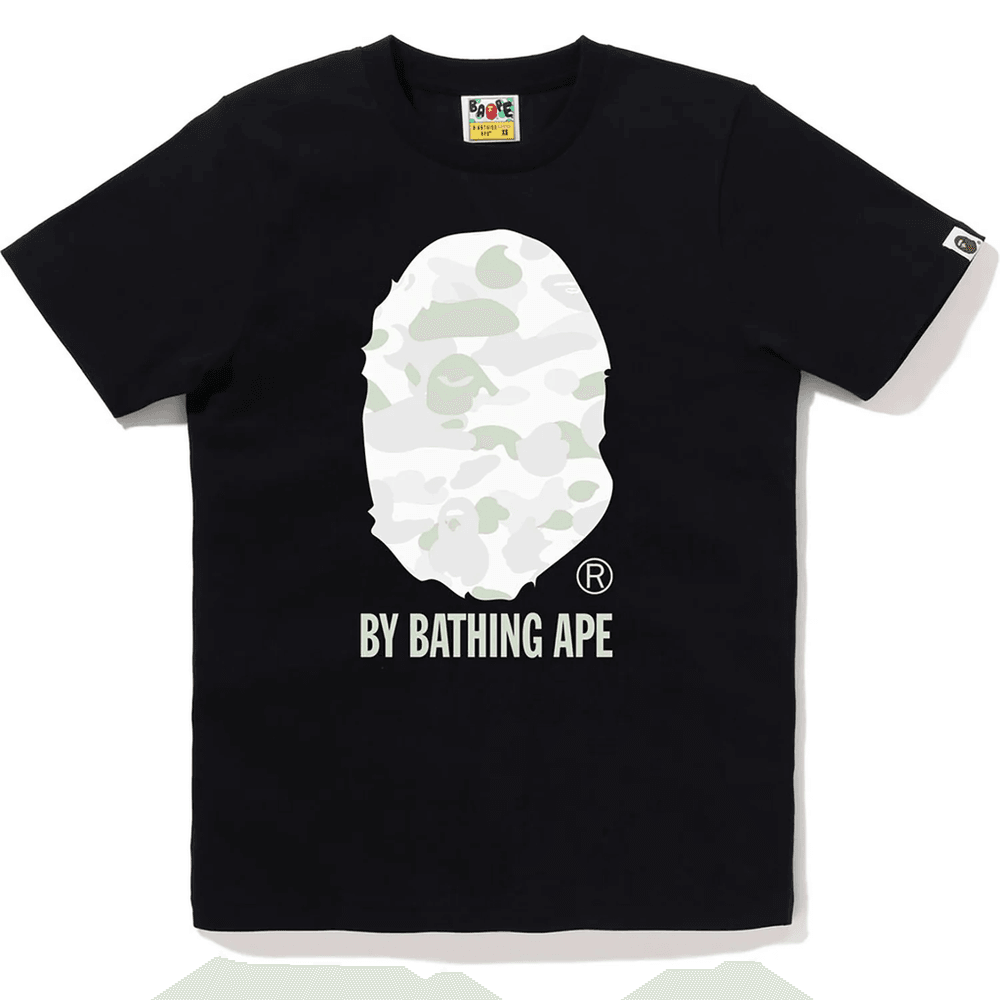 Bape City Camo Majica Znamke Bathing Ape Za Dame, črna