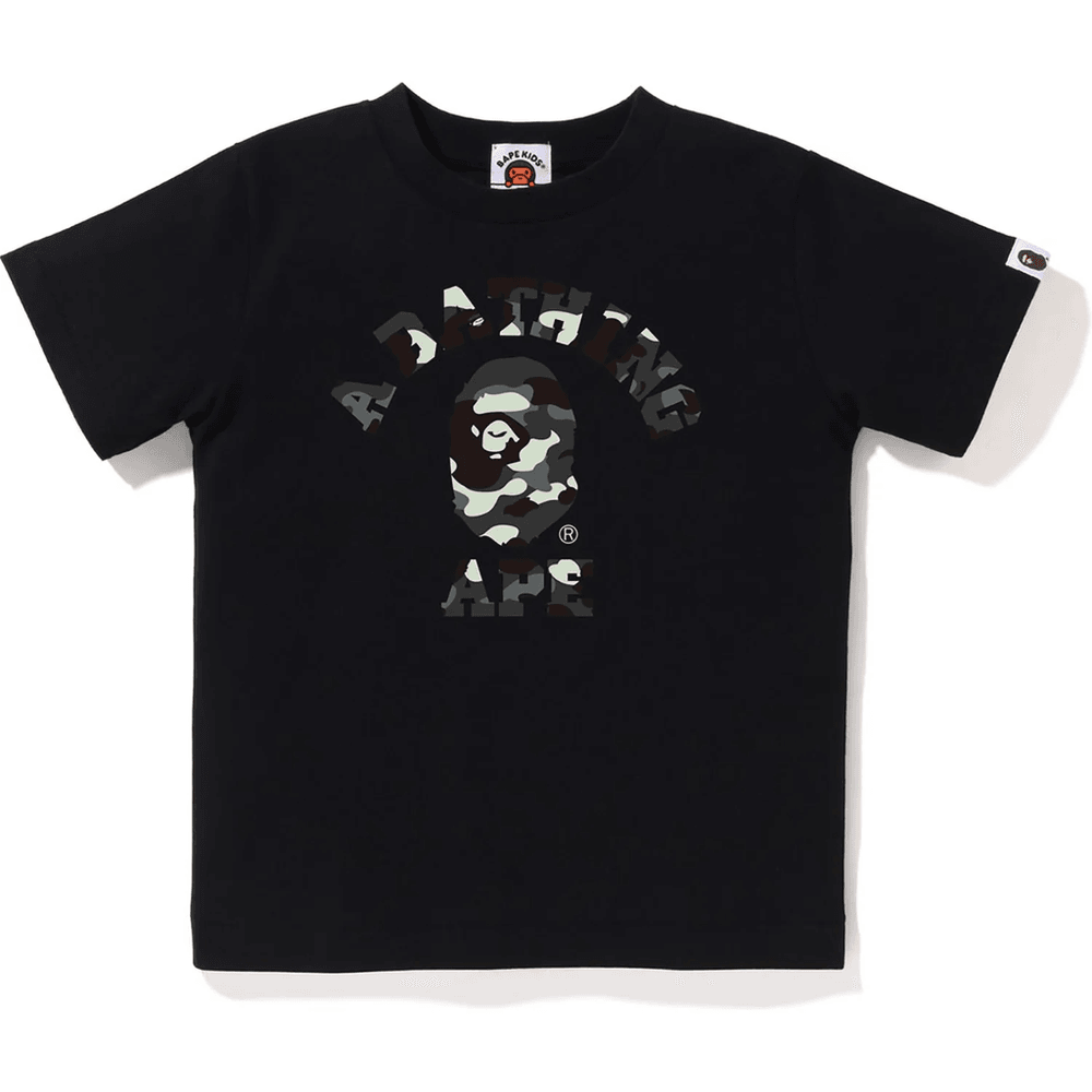 Bape City Camo College T-särk Lastele, Must