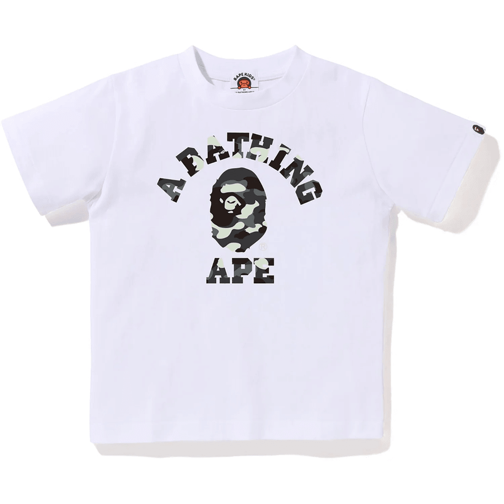 Bape City Camo College Tee Laste Valge