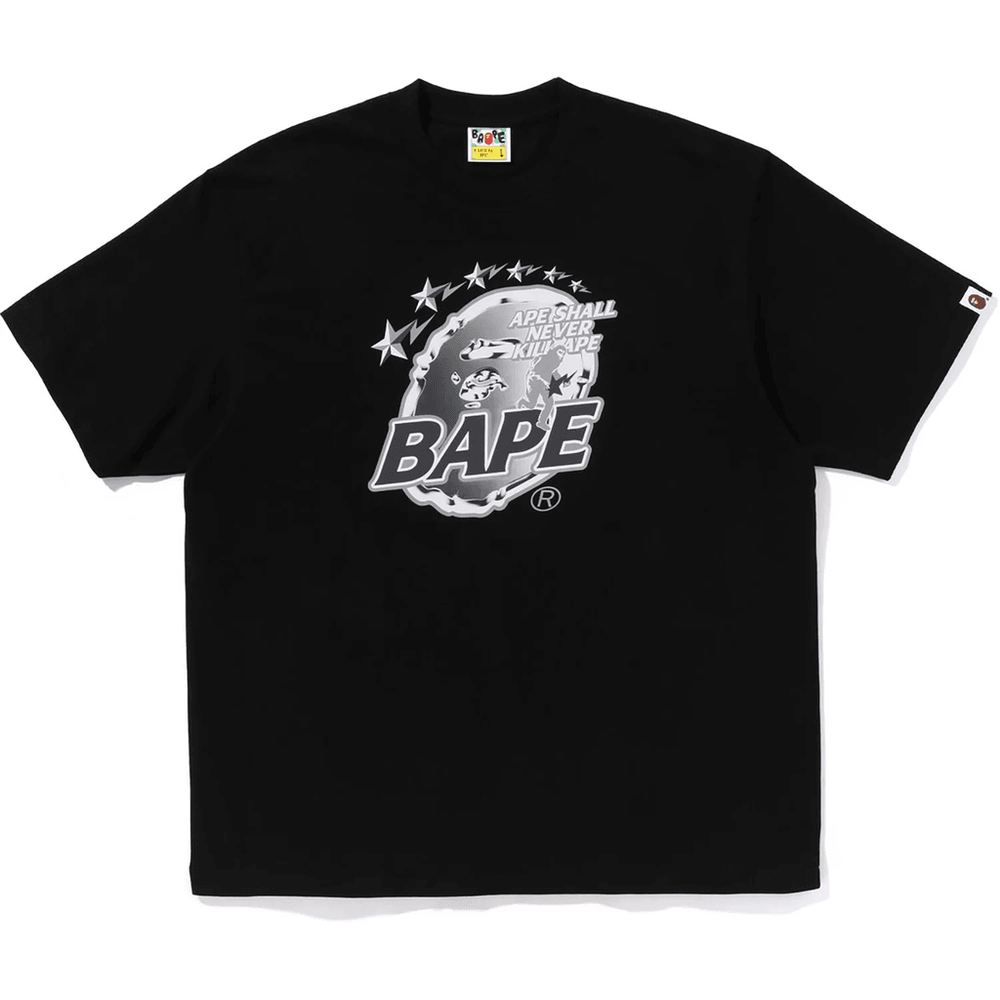 Bape Metal Ape Head Relaxed Fit Tee Meestele Must