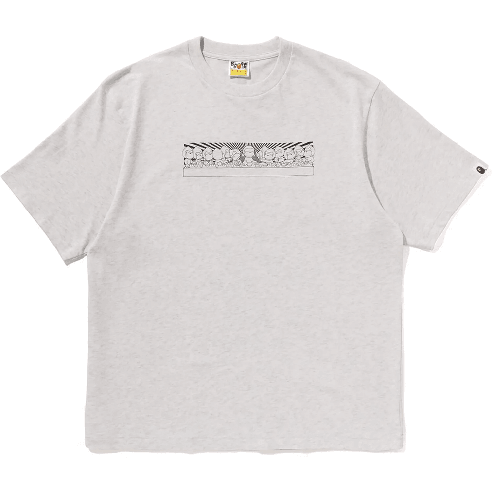 Kaos BAPE Baby Milo Graphic Relaxed Fit Pria Abu-abu