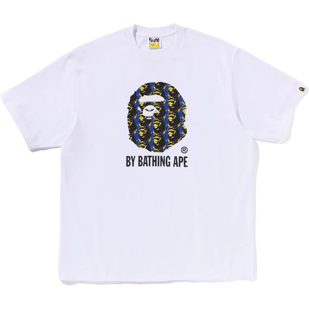Bape Ape Head šara Relaxed Fit Majica Kratkih Rukava Za Muškarce, Bela, Od Bathing Ape