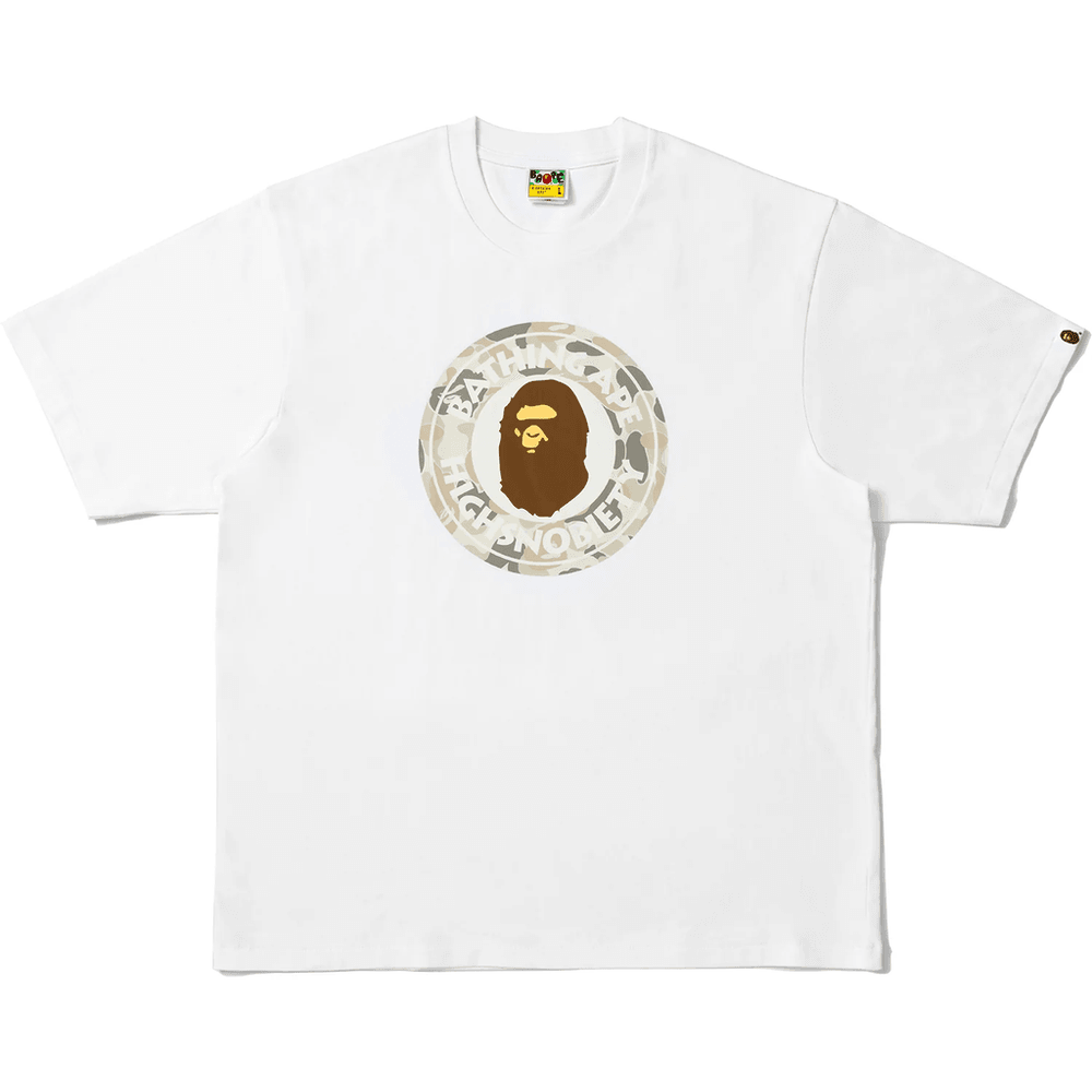 BAPE X HIGHSNOBIETY CAMO BUSY WORKS RELAXED FIT TEE MENS White