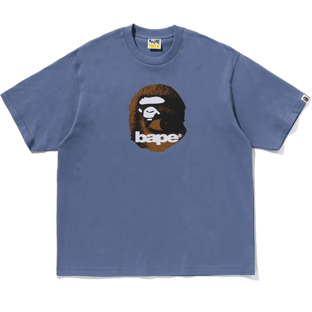 Bape Ape Head Relaxed Fit T-särk, Meeste, Tumesinine