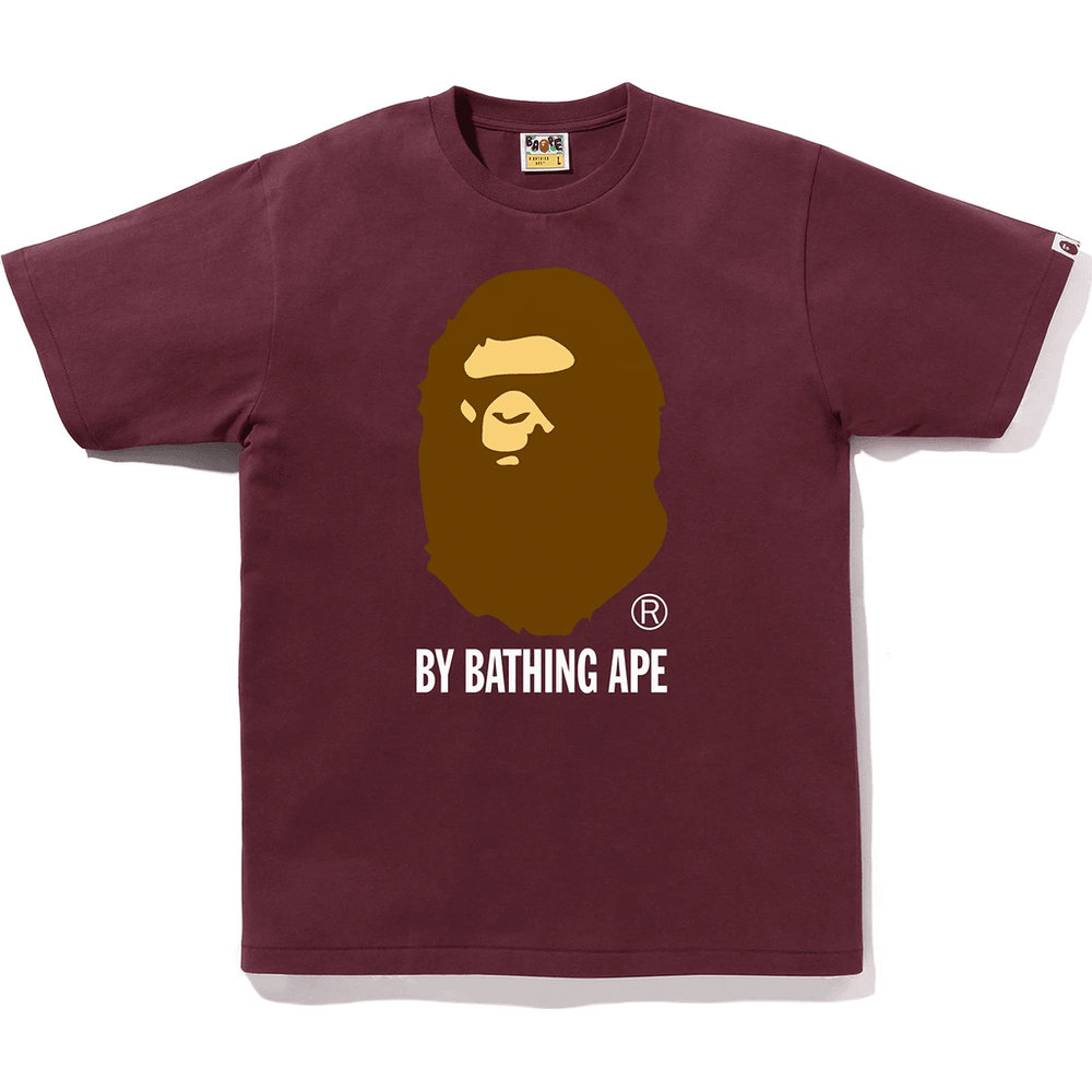 Bape BY BATHING APE TEE MENS Burgundy
