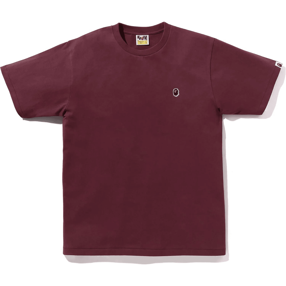 Bape ONE POINT TEE MENS Burgundy