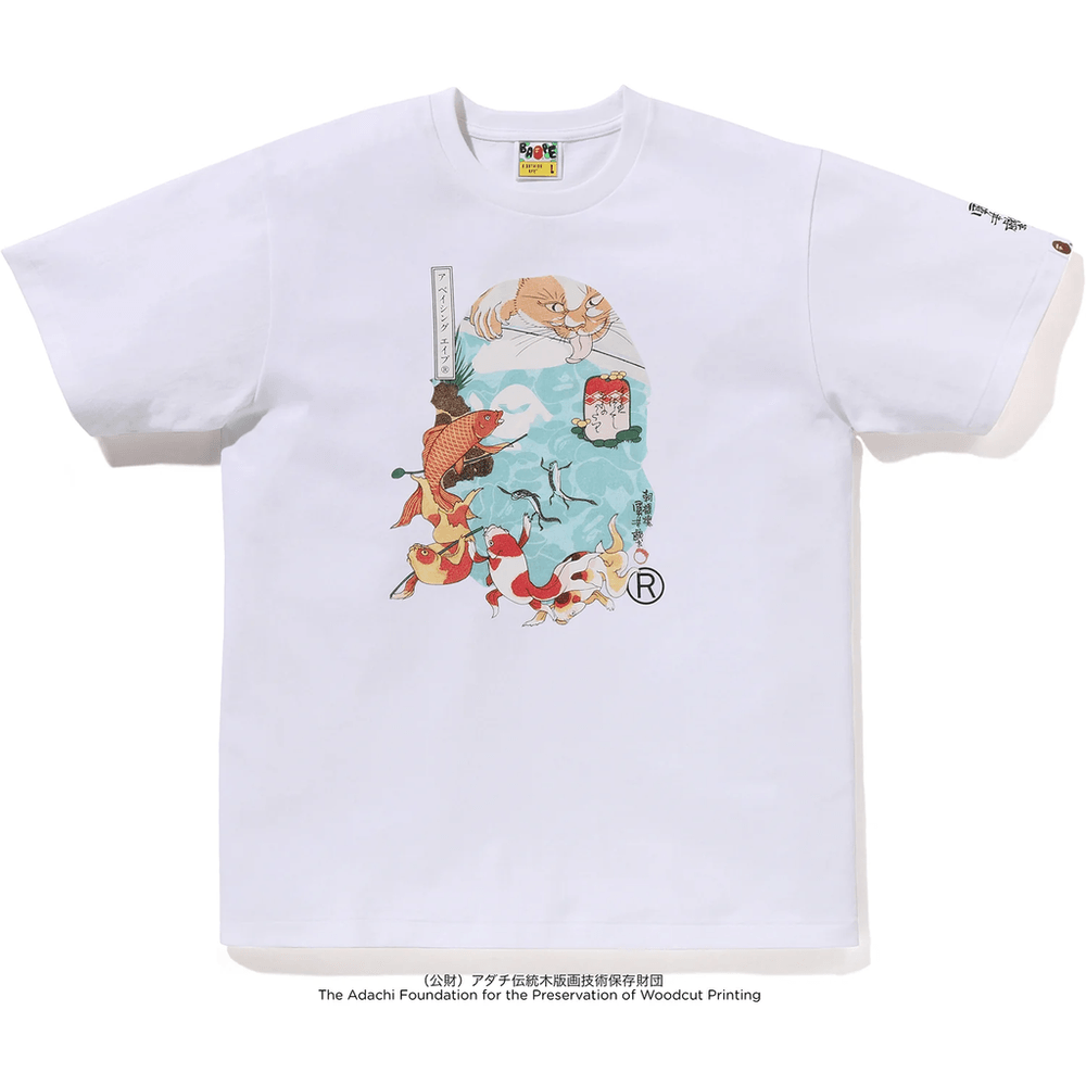 BAPE X UKIYO-E - APE HEAD TEE #4 MENS White