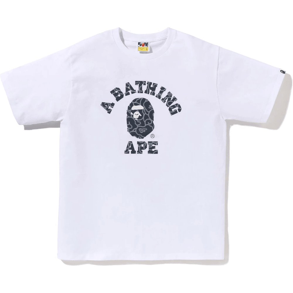 Bape JAPANESE CLOUD CAMO COLLEGE TEE MENS White