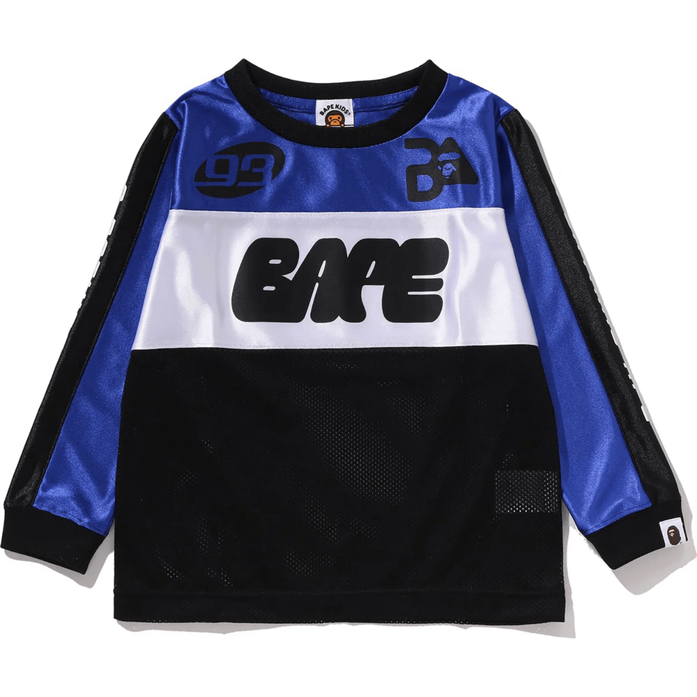 BAPE MESH LS TEE KIDS Blue