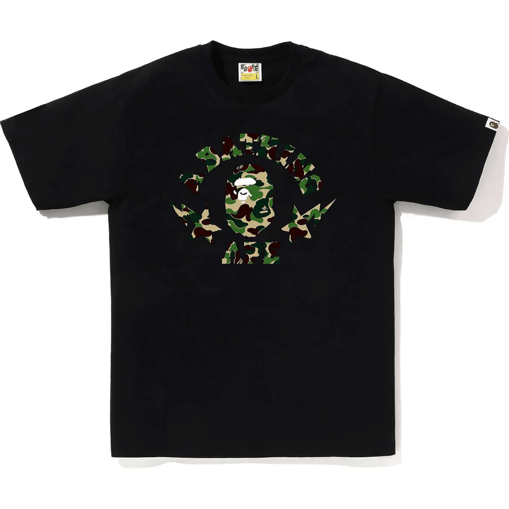 Bape ABC CAMO STA COLLEGE TEE MENS Black X Green