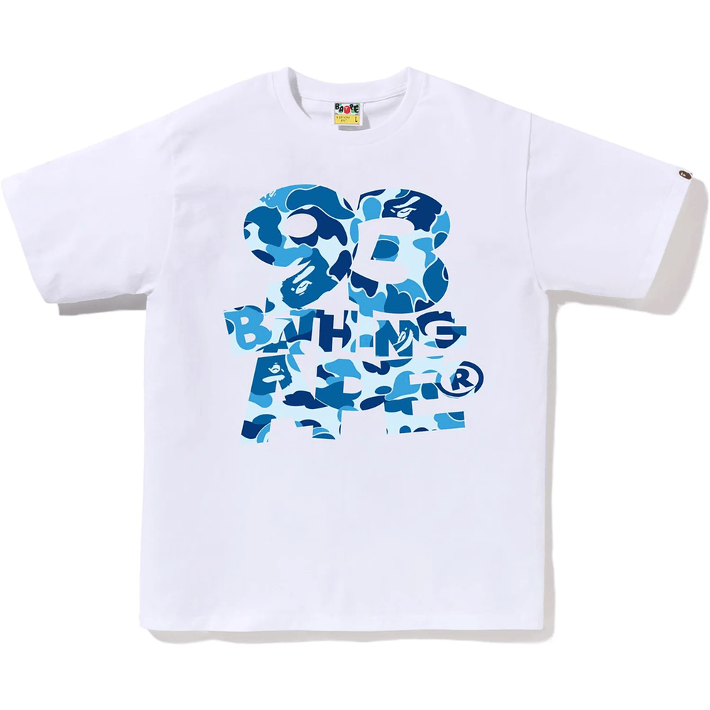 Bape ABC CAMO 93 BATHING APE TEE MENS White X Blue