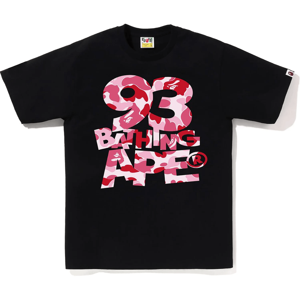 Bape ABC CAMO 93 BATHING APE TEE MENS Black X Pink