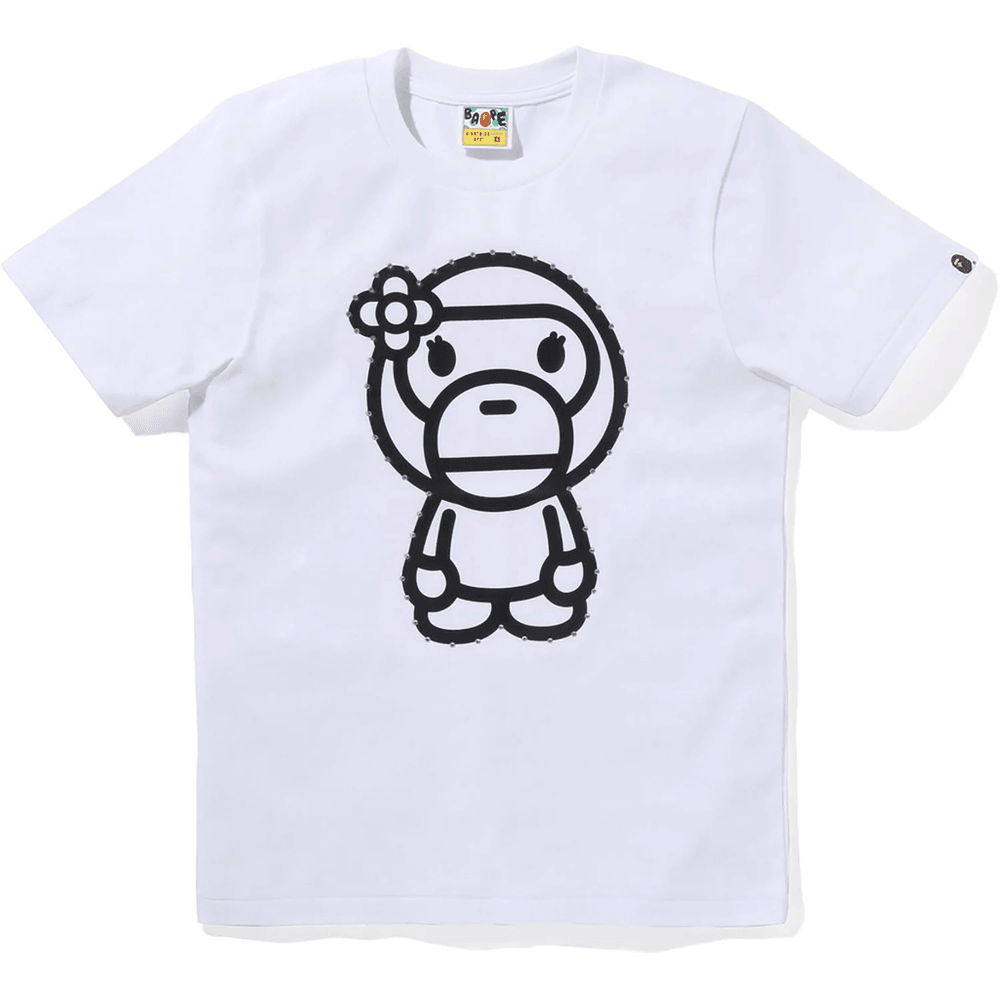 Bape Kristallen Steen Big Baby Lisa T-shirt Dames Wit