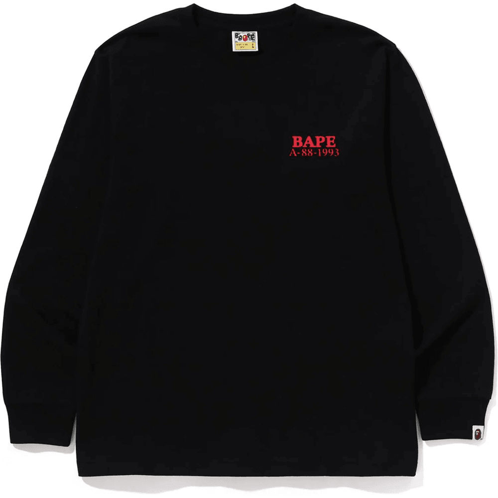 Bape MOON APE HEAD OLD PHOTO L/S TEE MENS Black