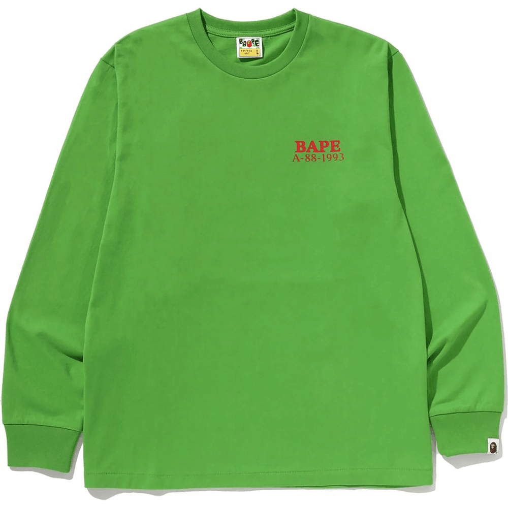 Bape MOON APE HEAD OLD PHOTO L/S TEE MENS Green