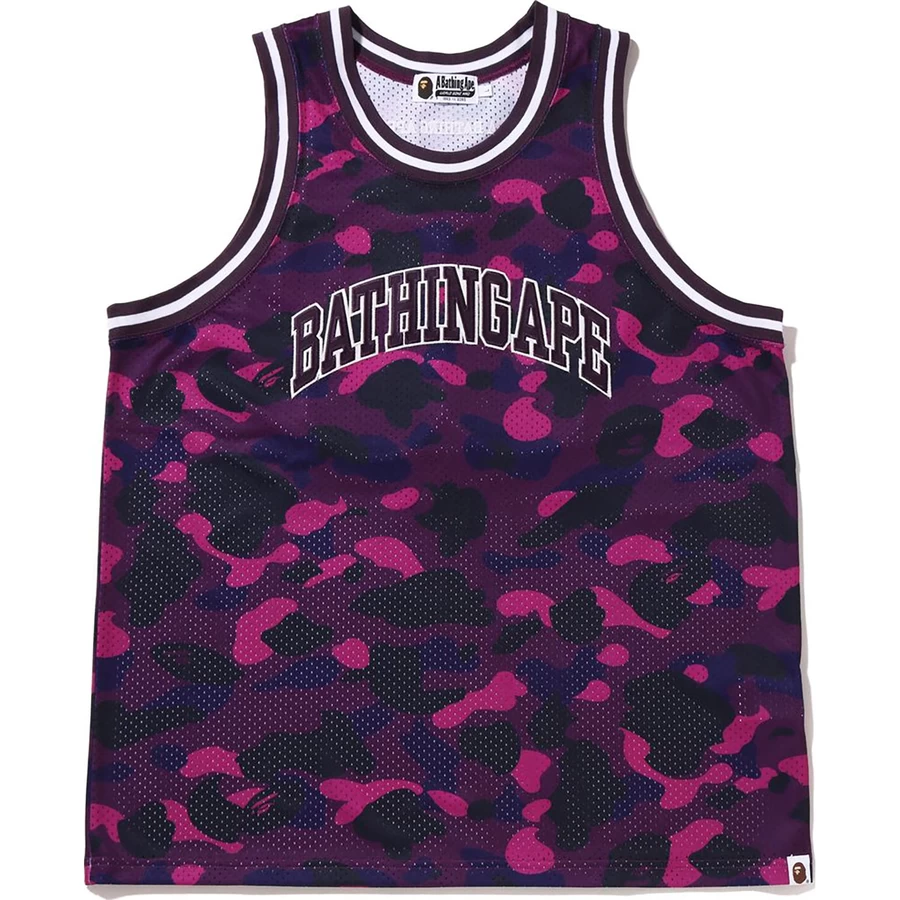 Bape Color Camo Basket Linne Herr