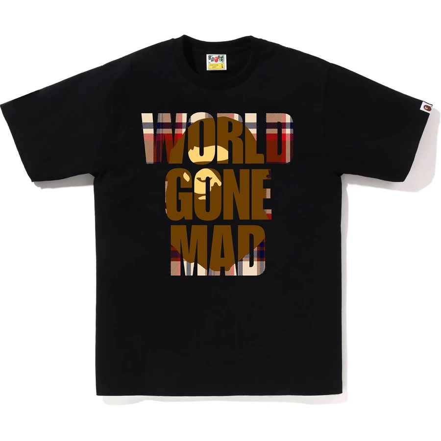 Bape Bape Check Wgm Ape Head Overlap Tee Mens
