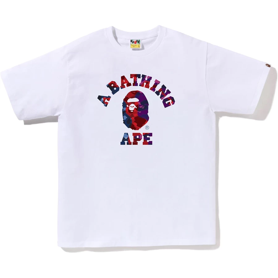 Bape Farve Camo Crazy College Tee Herre
