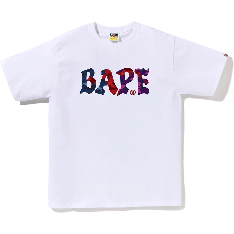 Bape COLOR CAMO CRAZY BAPE LOGO TEE MENS