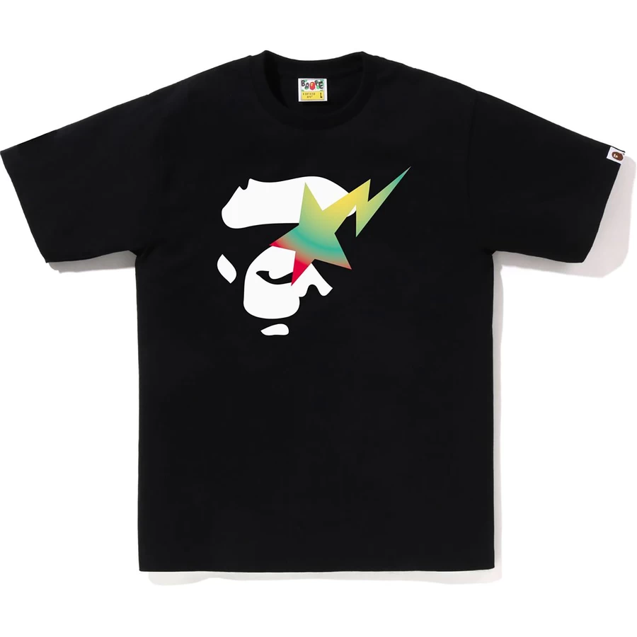 Bape GRADATION APE FACE STA TEE MENS