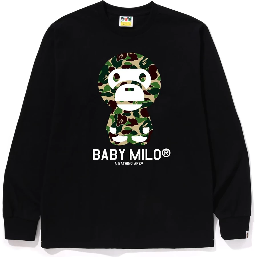 Bape ABC CAMO BABY MILO L/S TEE MENS