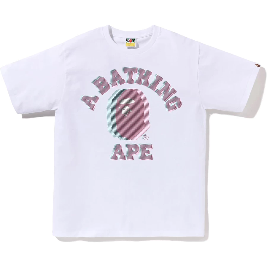 Bape GLITCH ART COLLEGE TEE MENS
