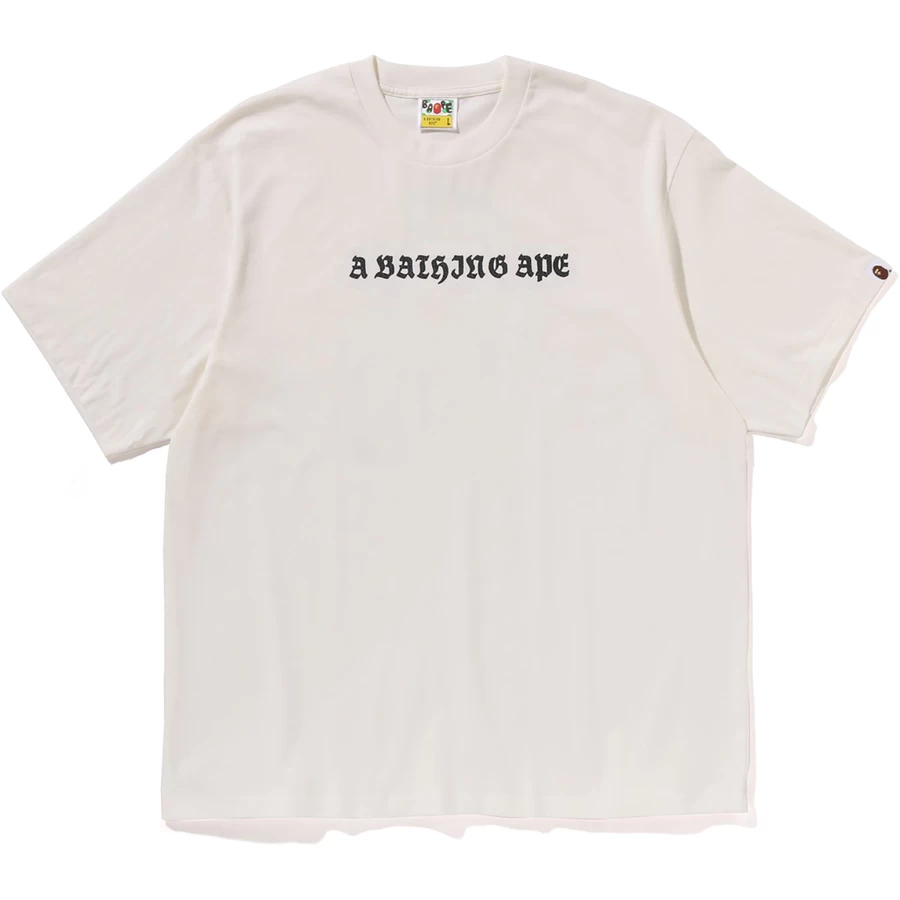 Bape Gothic Logo Relaxed Fit T-skjorte Herre