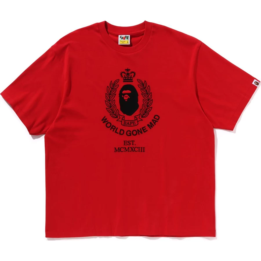 Bape Crest College Logo Relaxed Fit Tee Herre