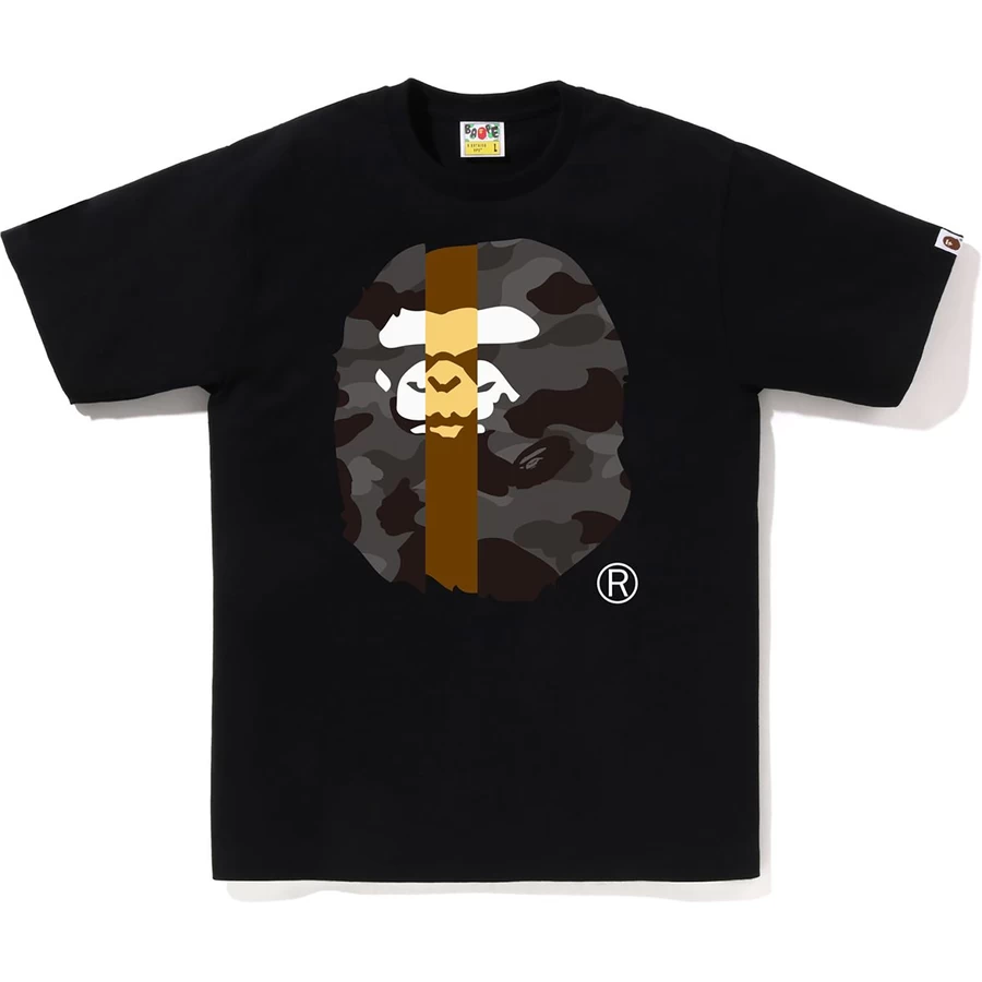 Bape COLOR CAMO TRANSFORM BIG APE HEAD TEE MENS