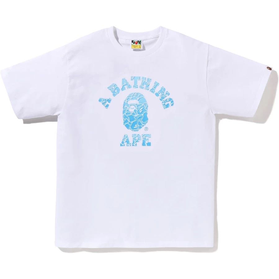 Bape ABC SEA SURFACE CAMO COLLEGE TEE MENS