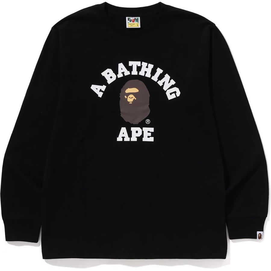 Bape COLLEGE LS TEE MENS