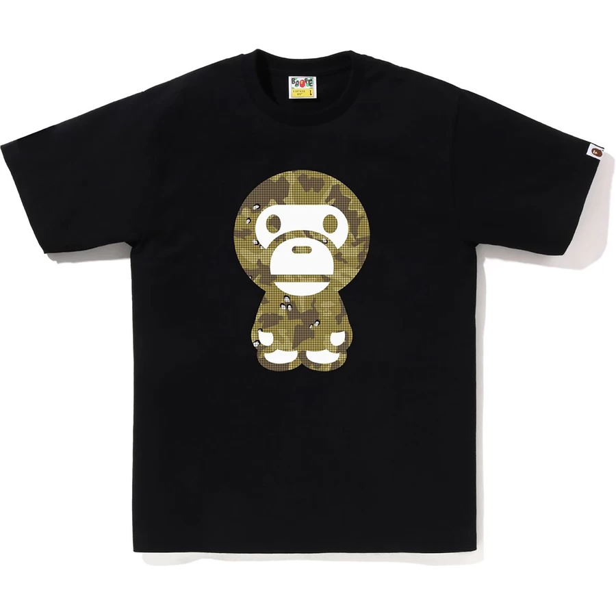 Bape BITMAP BIG BABY MILO TEE MENS