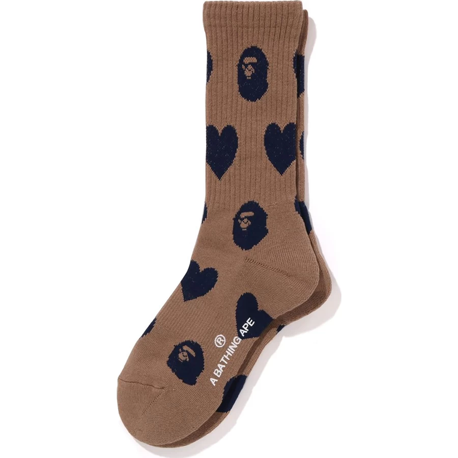 Bape I LOVE BAPE MONOGRAM SOCKS LADIES