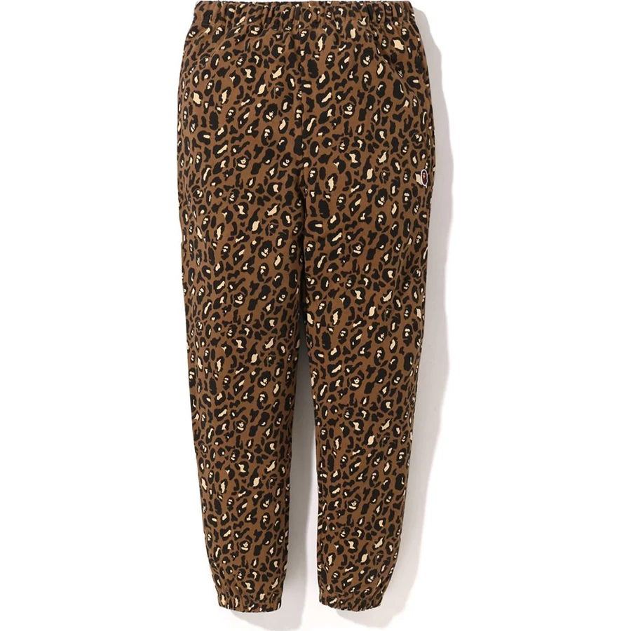 Bape LEOPARD OVERSIZED SWEAT PANTS LADIES