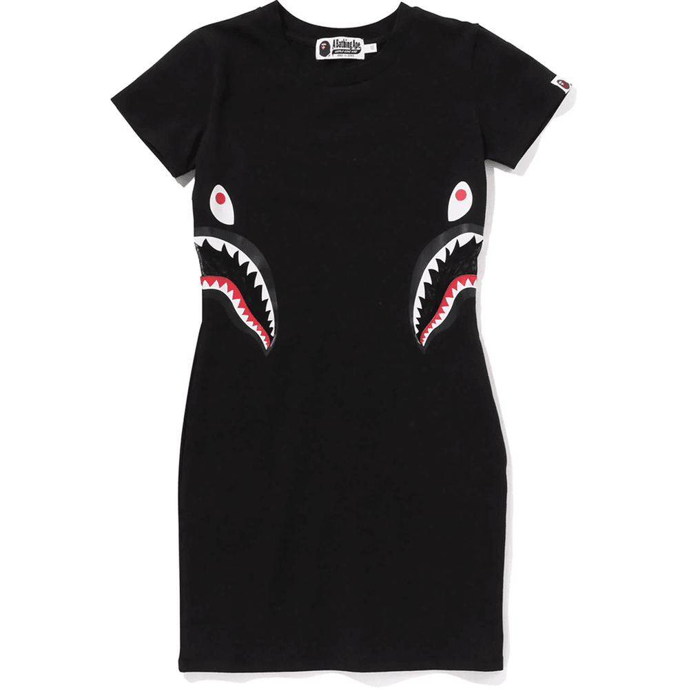 Bape SHARK JERSEY DRESS LADIES Black