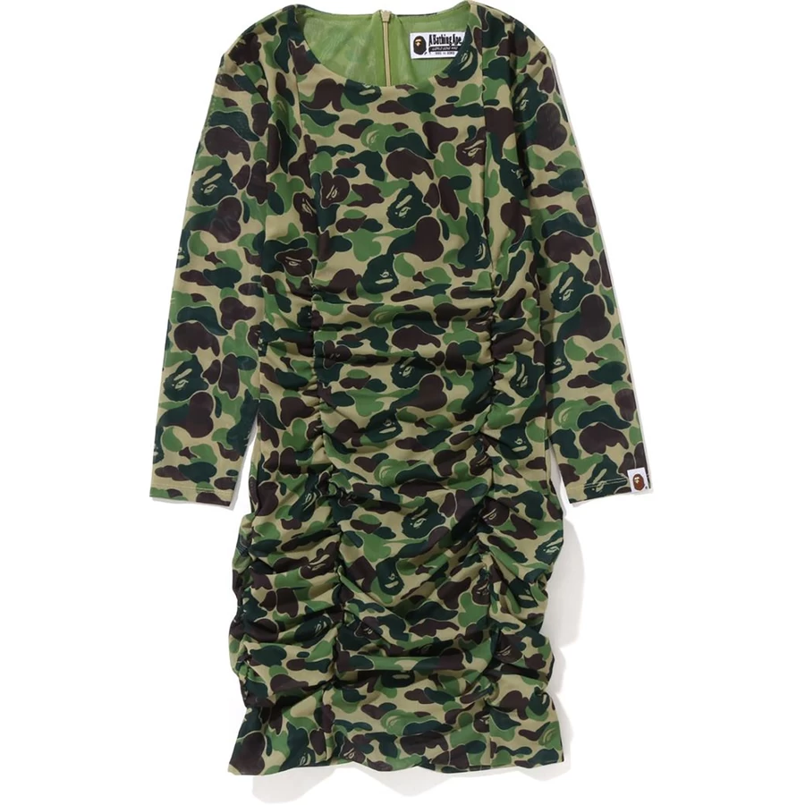 Bape ABC CAMO MESH GATHERED ONEPIECE LADIES