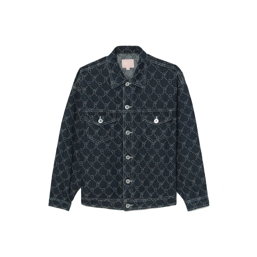 Bape BAPY MONOGRAM DENIM JACKET LADIES