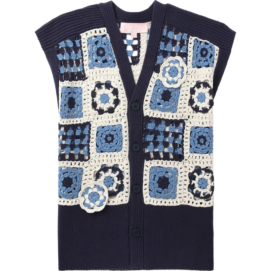 Bape Bapy Gilet Lavorato A Maglia All'uncinetto Da Donna