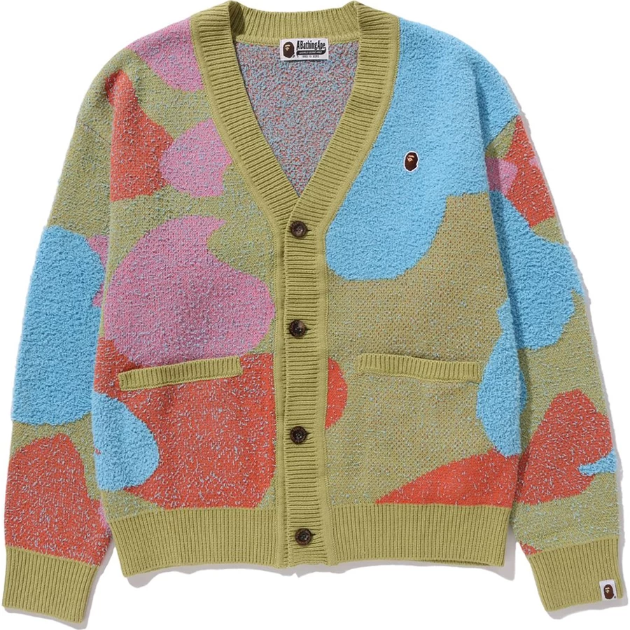 Bape LIQUID CAMO KNIT CARDIGAN LADIES