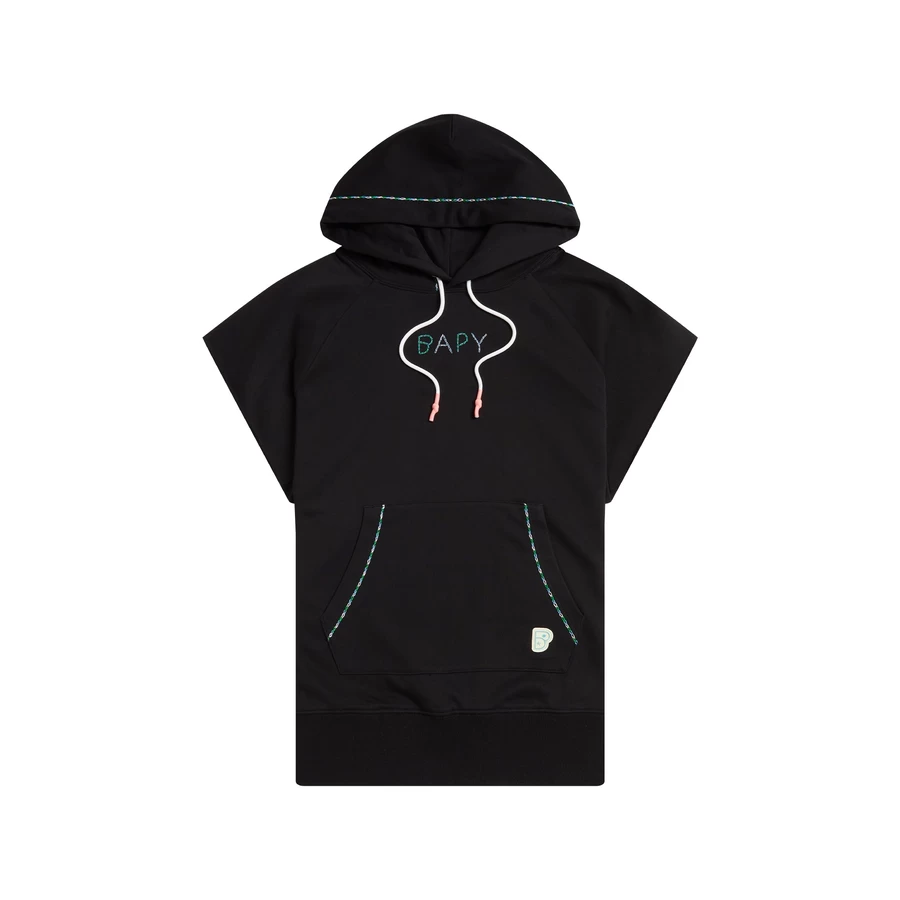 Bape BAPY CHAIN STITCH LOGO SHORT SLEEVE HOODIE LADIES