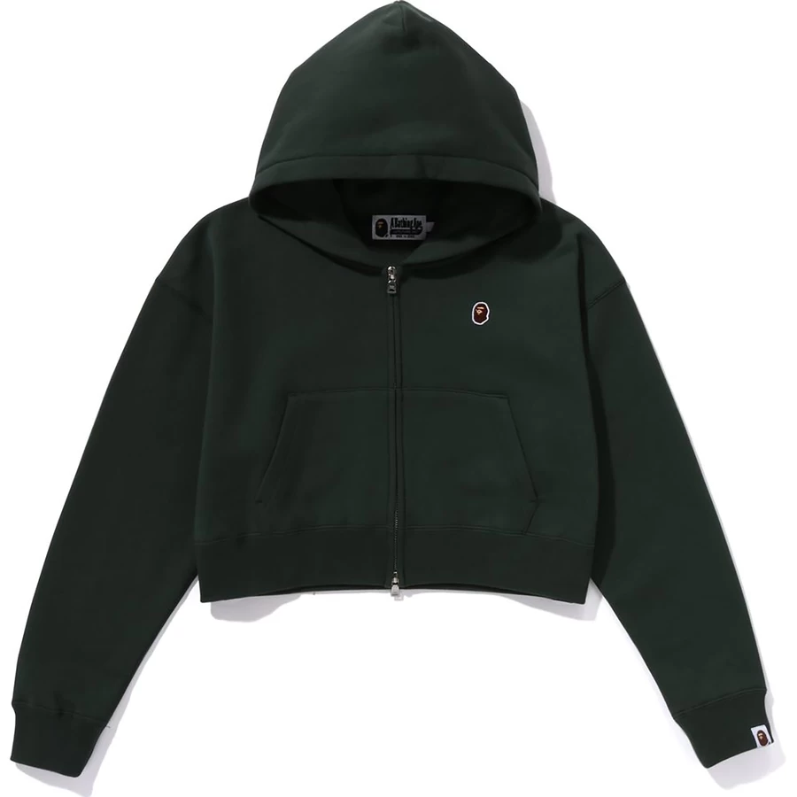 Bape APE HEAD ONE POINT CROPPED ZIP HOODIE LADIES