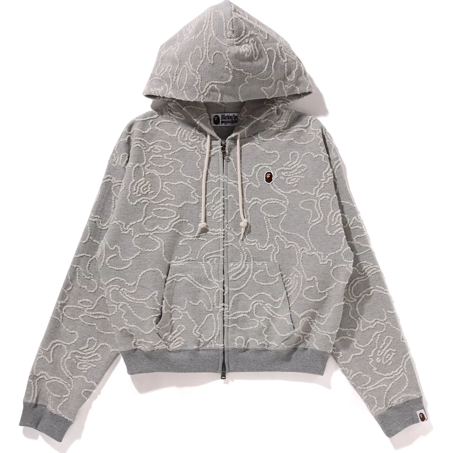 Bape NEON CAMO JACQUARD ZIP HOODIE LADIES